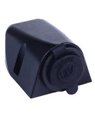 Cigarette Style DC Power Socket - Marine grade.  Surface mount.  Heavy duty reinforced plastic construction. Stainless Steel Internals & Terminals. Internal recess for Earth straps to locate in, to help prevent plug falling out. Rubber secured sealing cap. 20amp rating @12vdc.